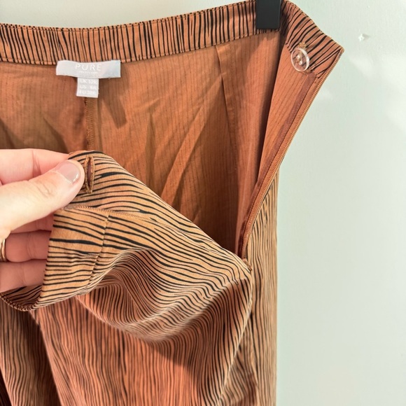 Pure Collection 100% Silk Animal Print Trousers Size 6R - Picture 3 of 6